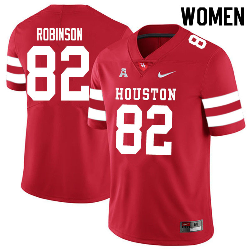 Women #83 Dylan Robinson Houston Cougars College Football Jerseys Sale-Red - Click Image to Close